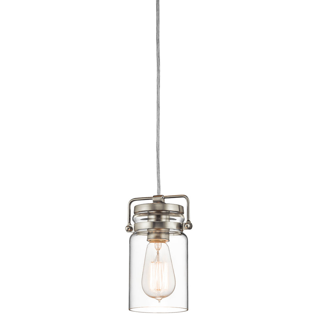 Brinley 1 Light Mini Pendant - Brushed Nickel - Kichler