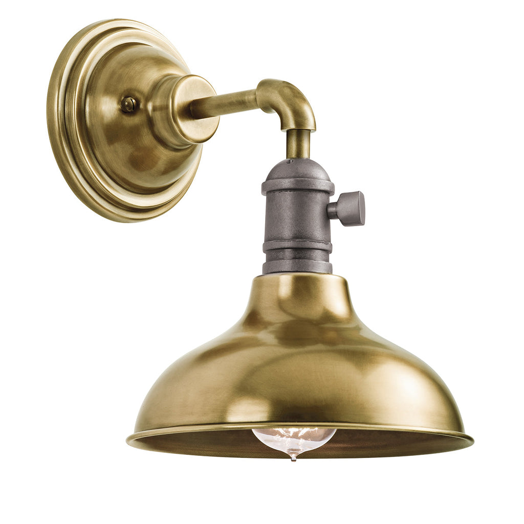 Cobson 1 Light Mini Pendant - Natural Brass - Kichler