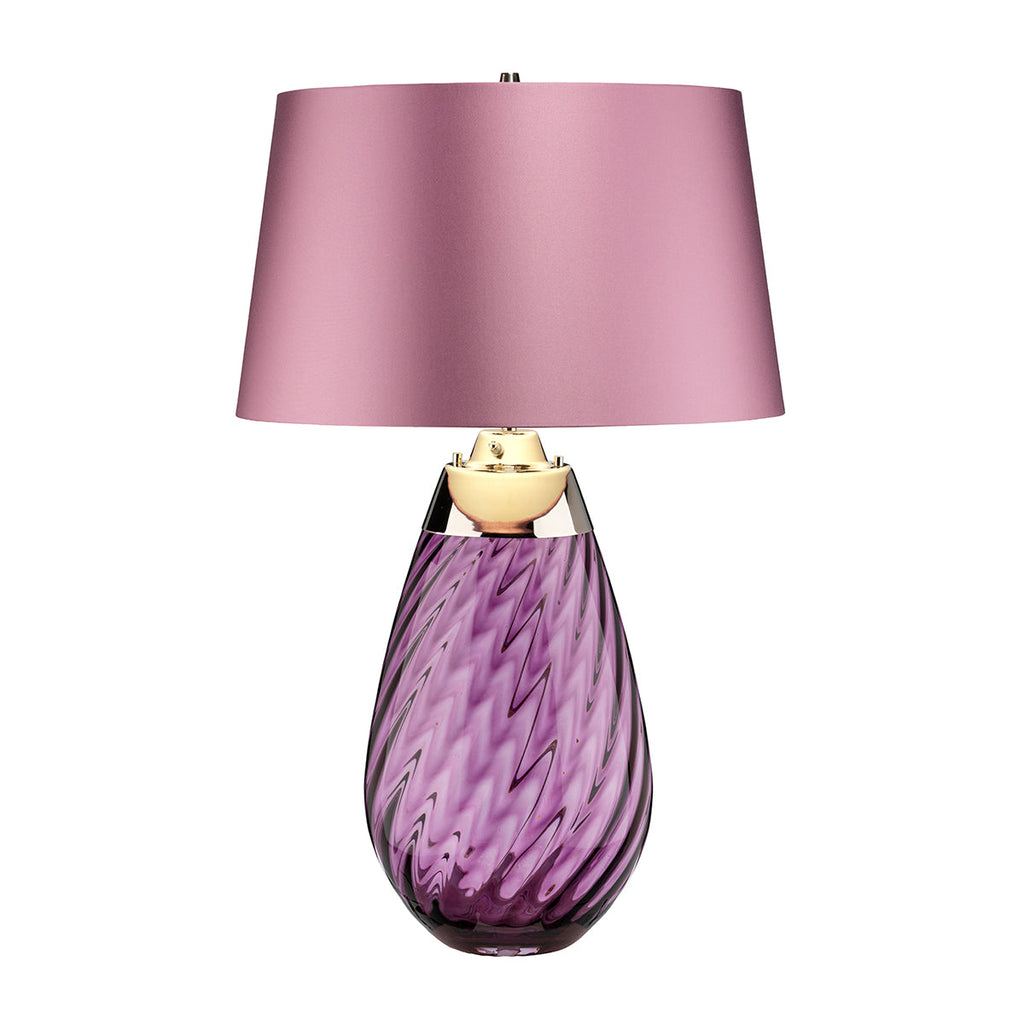 Lena 2 Light Large Plum Table Lamp by Elstead Lighting