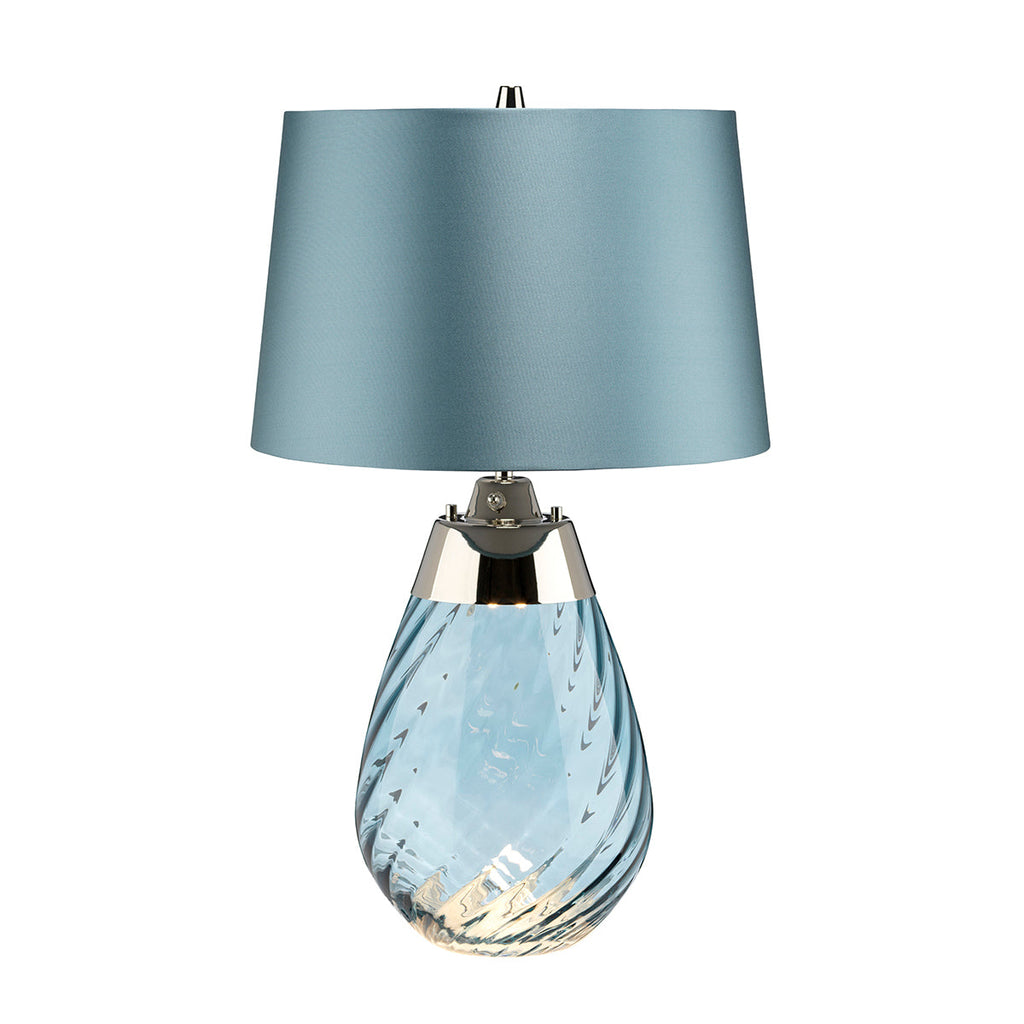 Lena 2 Light Small Blue Table Lamp by Elstead Lighting