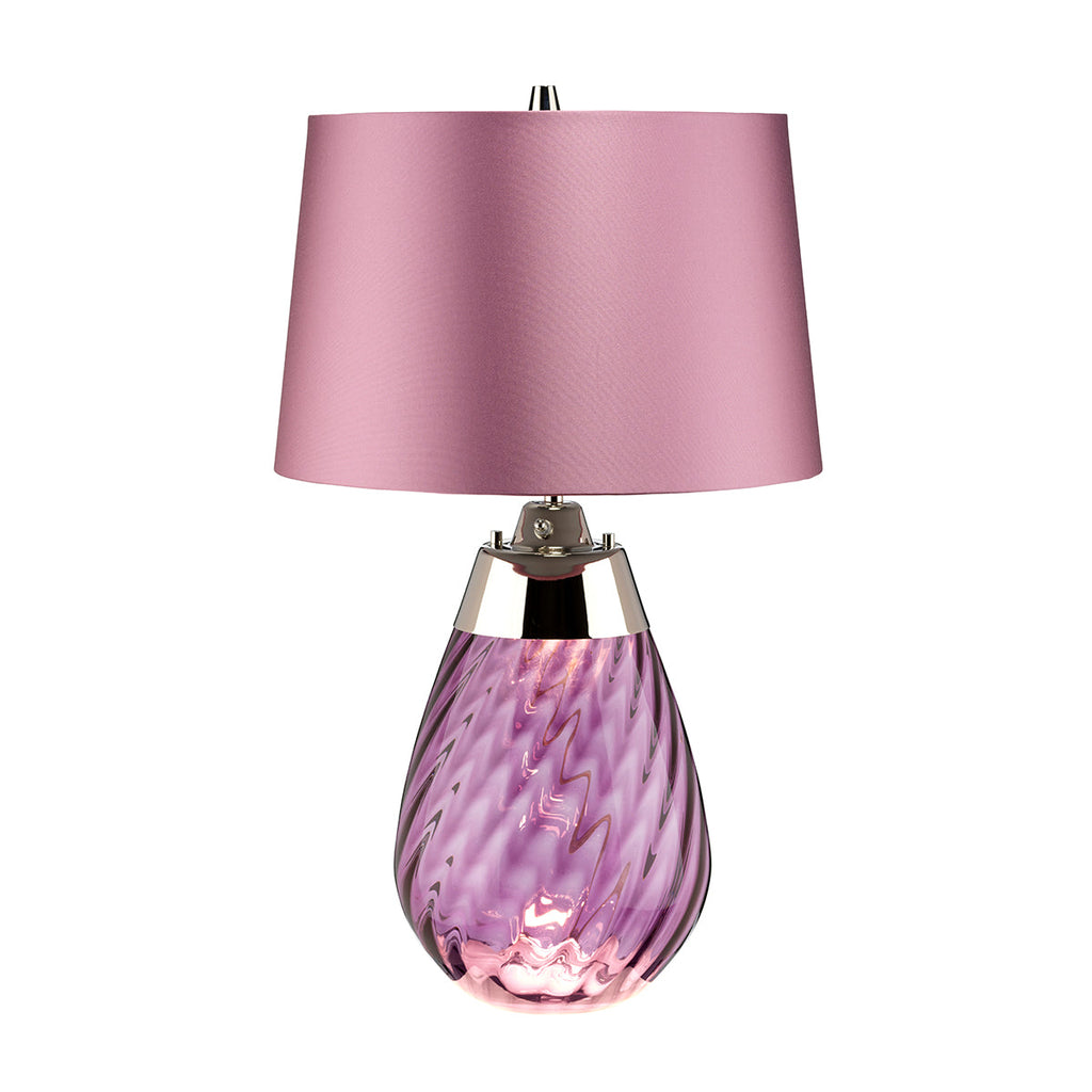 Lena 2 Light Small Plum Table Lamp by Elstead Lighting
