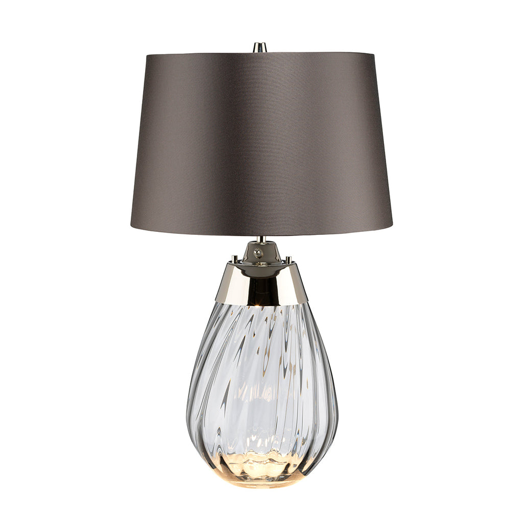 Lena 2 Light Small Smoke Table Lamp by Elstead Lighting