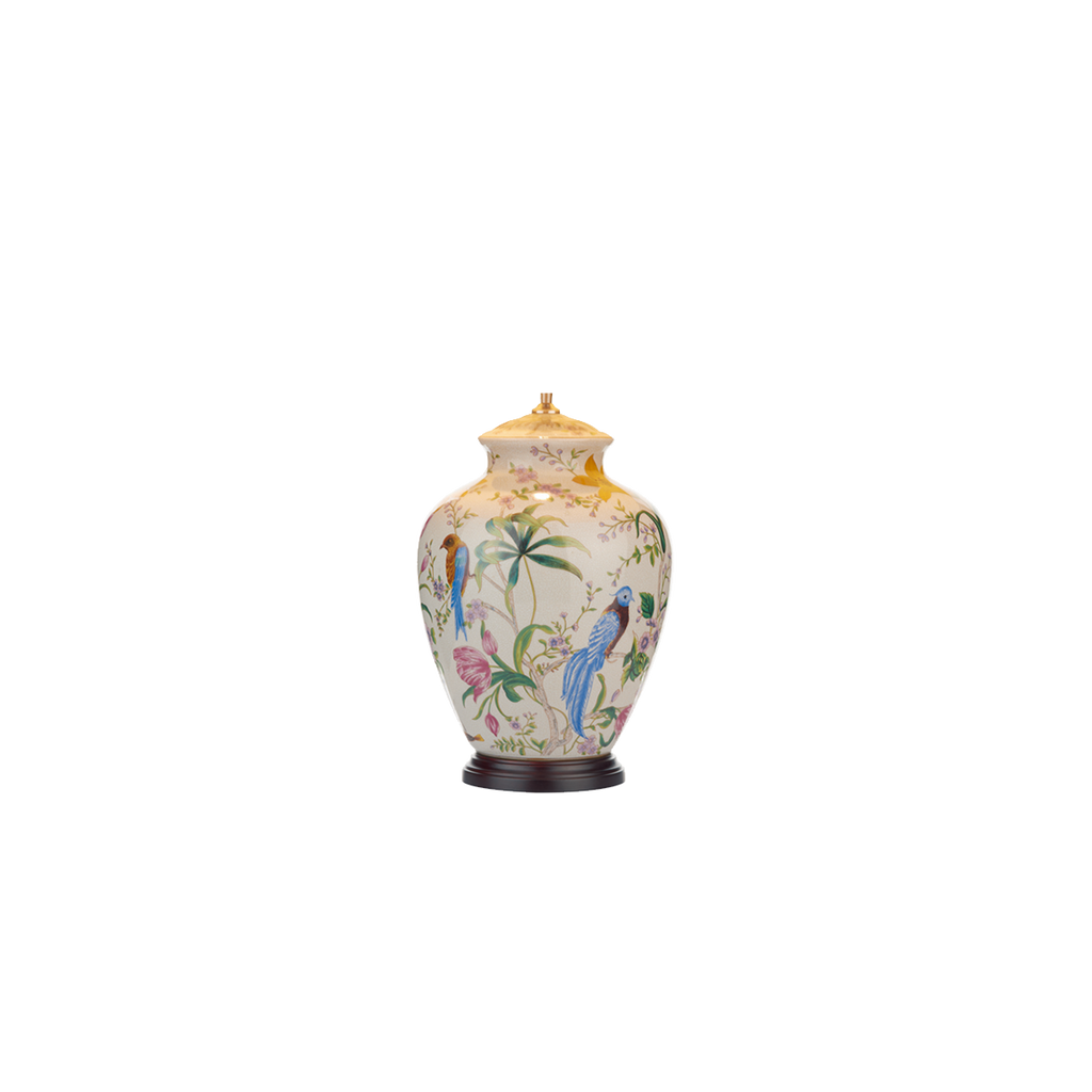 Mimosa Table Lamp White/ Floral/ Bird Base Only by Dar Lighting