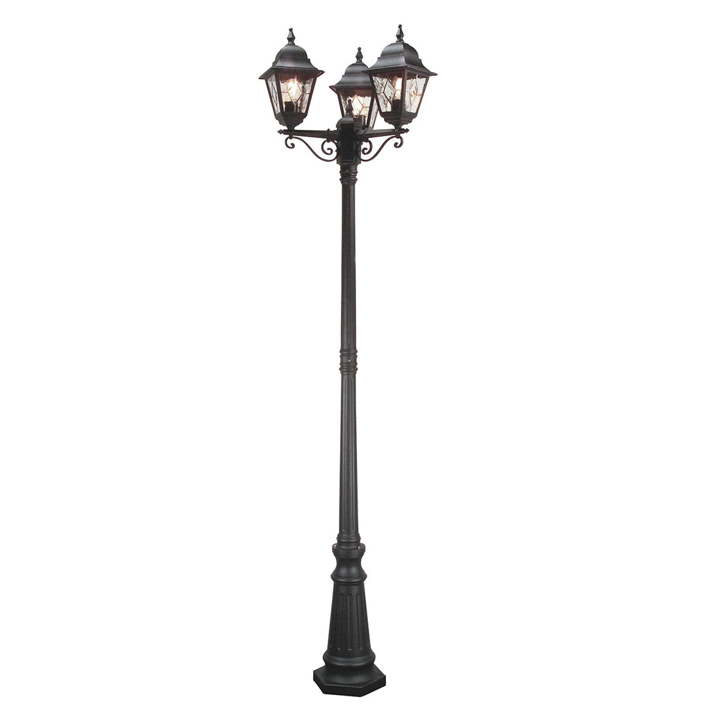 Norfolk 3 Light Lamp Post - Elstead Lighting