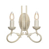 Olivia 2 Light Wall Light - Ivory/Gold  - Elstead Lighting