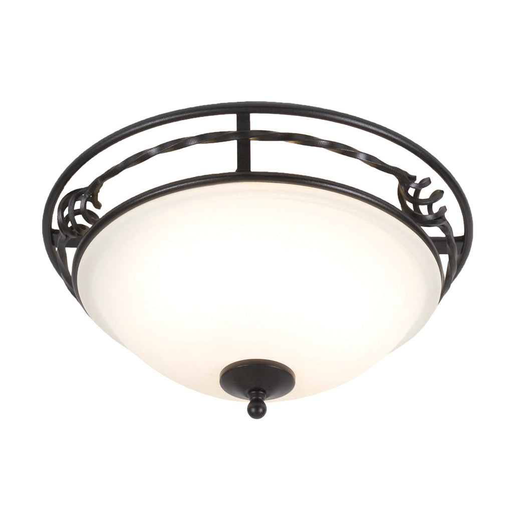 Pembroke 2 Light Flush Light Style A - Black - Elstead Lighting