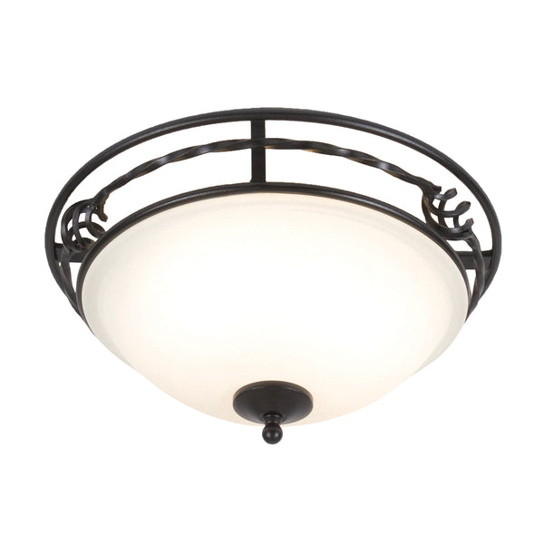 Pembroke 2 Light Flush Light Style A - Black - Elstead Lighting