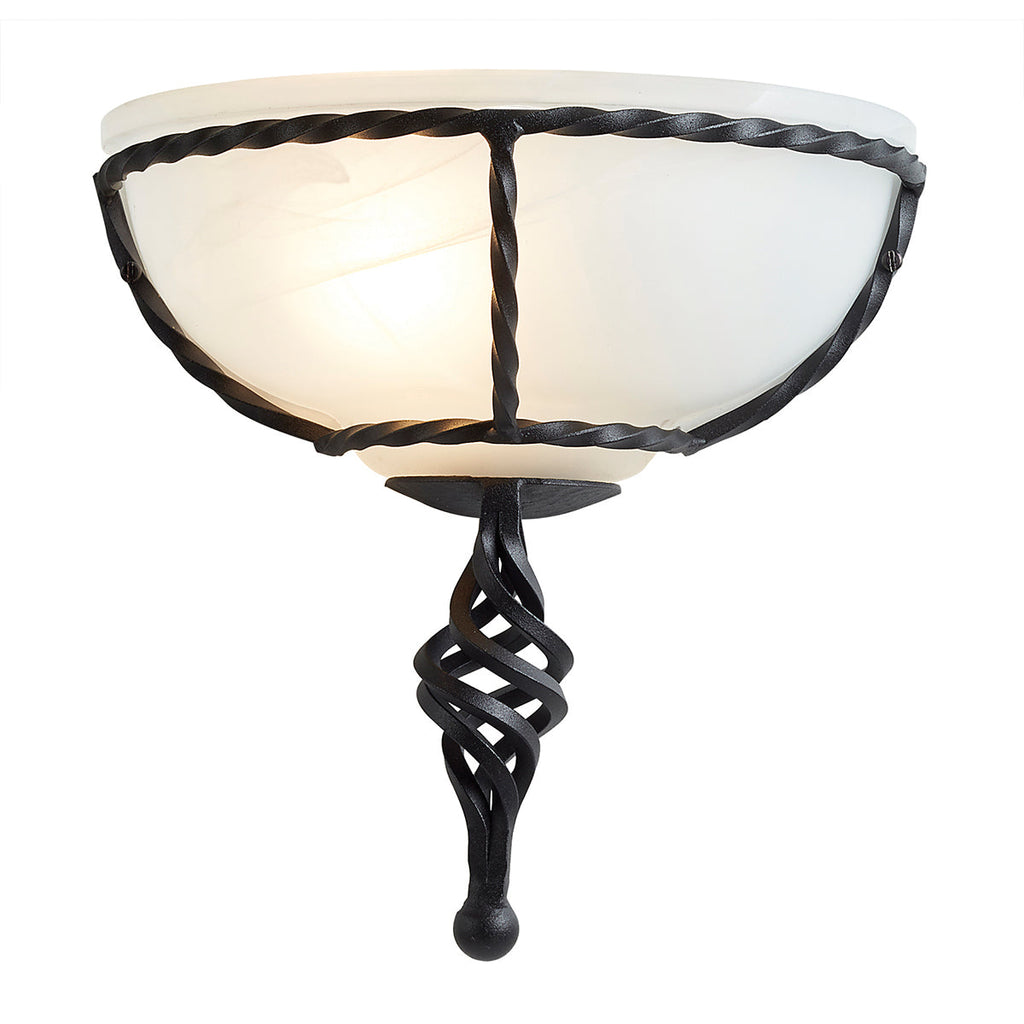 Pembroke 1 Light Wall Uplighter - Black - Elstead Lighting