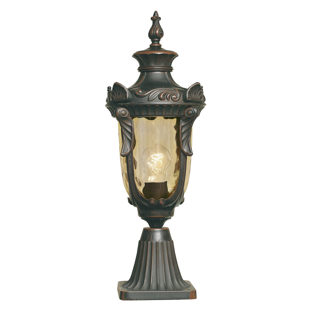 Philadelphia 1 Light Medium Pedestal - Old Bronze - Elstead Lighting