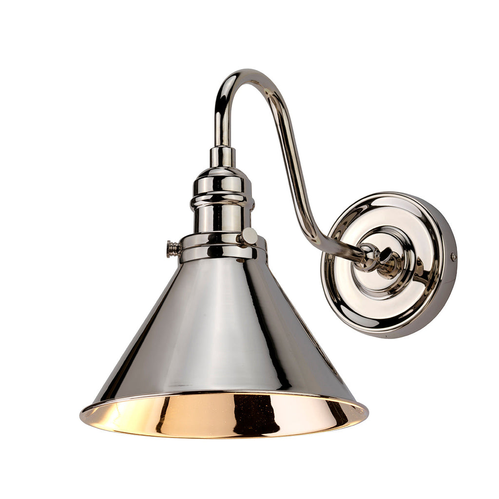 Provence 1 Light Wall Light - Polished Nickel - Elstead Lighting