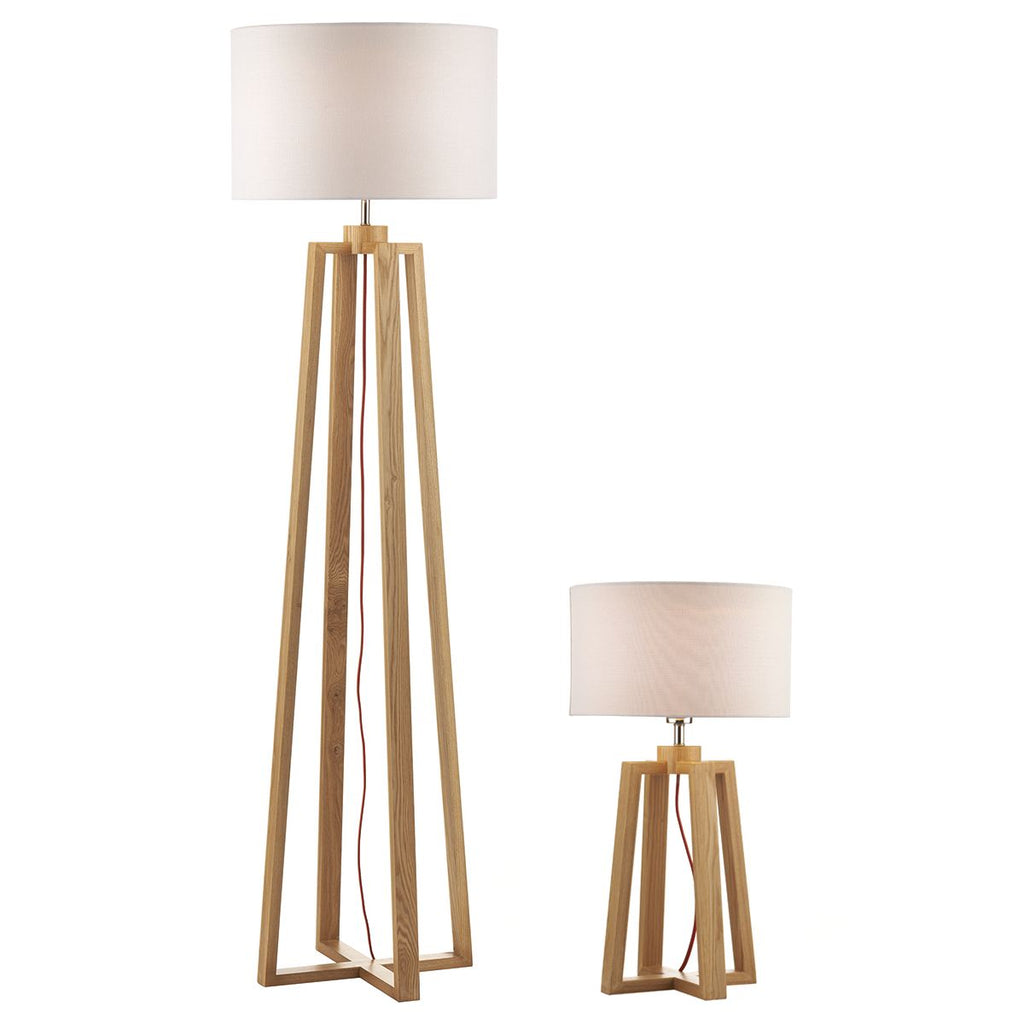 Pyramid Table & Floor Twin Pack Comes With Shades by Dar Lighting