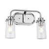 Braelyn 2 Light Wall Light - Polished Chrome by Quintiesse