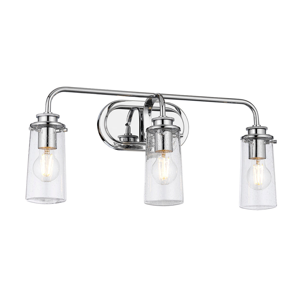 Braelyn 3 Light Wall Light - Polished Chrome by Quintiesse