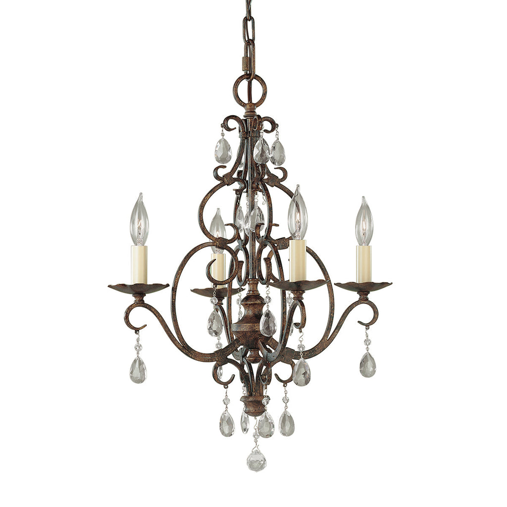 Chateau 4 Light Chandelier by Quintiesse