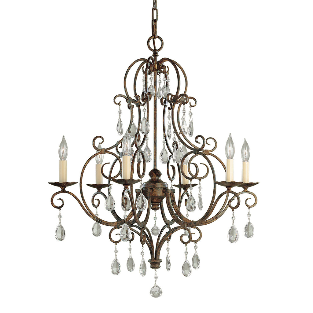 Chateau 6 Light Chandelier by Quintiesse