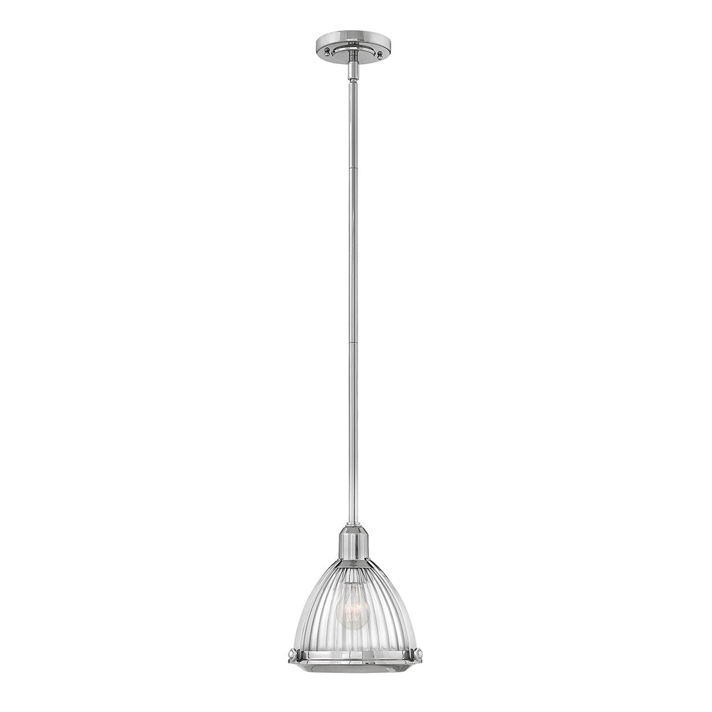 Elroy 1 Light Pendant - Polished Nickel by Quintiesse