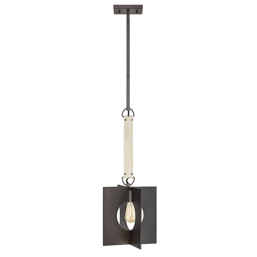 Ludlow 1 Light Pendant - Brushed Graphite by Quintiesse