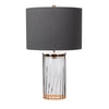 Reno Table Lamp - Smoke - Polished Nickel by Quintiesse
