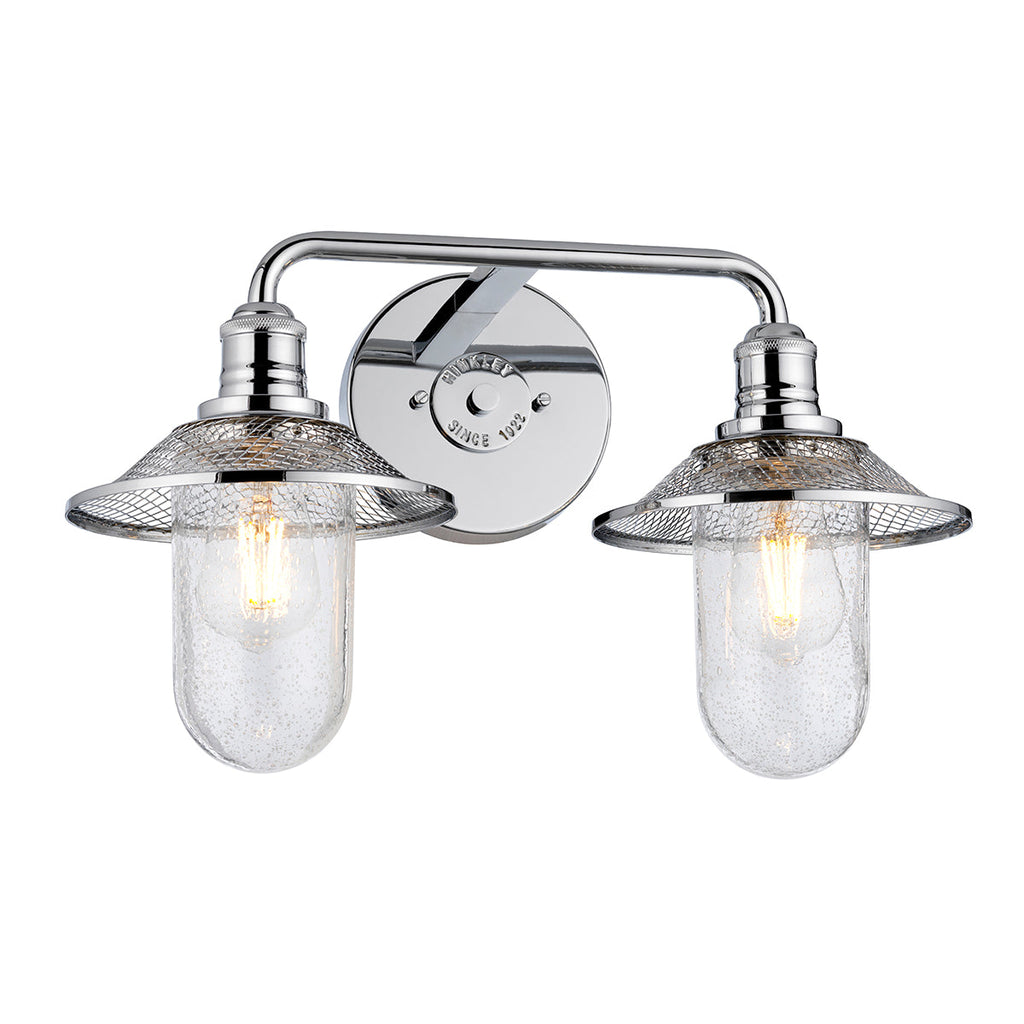 Rigby 2 Light Wall Light - Polished Chrome by Quintiesse