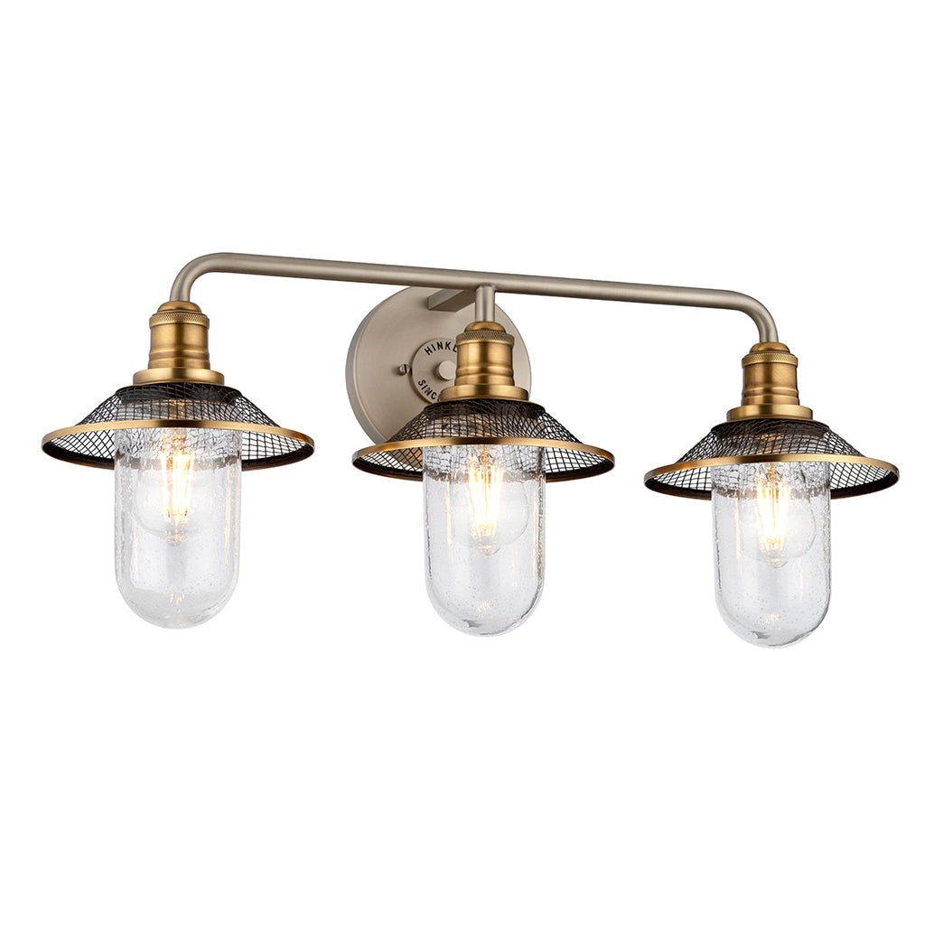 Rigby 3 Light Wall Light - Antique Nickel by Quintiesse
