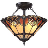 Cambridge 2 Light Large Semi Flush Mount - Quoizel