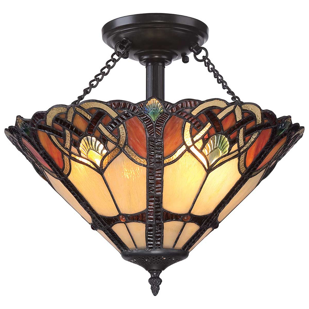Cambridge 2 Light Large Semi Flush Mount - Quoizel