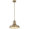 Emery 1 Light Medium Pendant - Weathered Brass - Quoizel