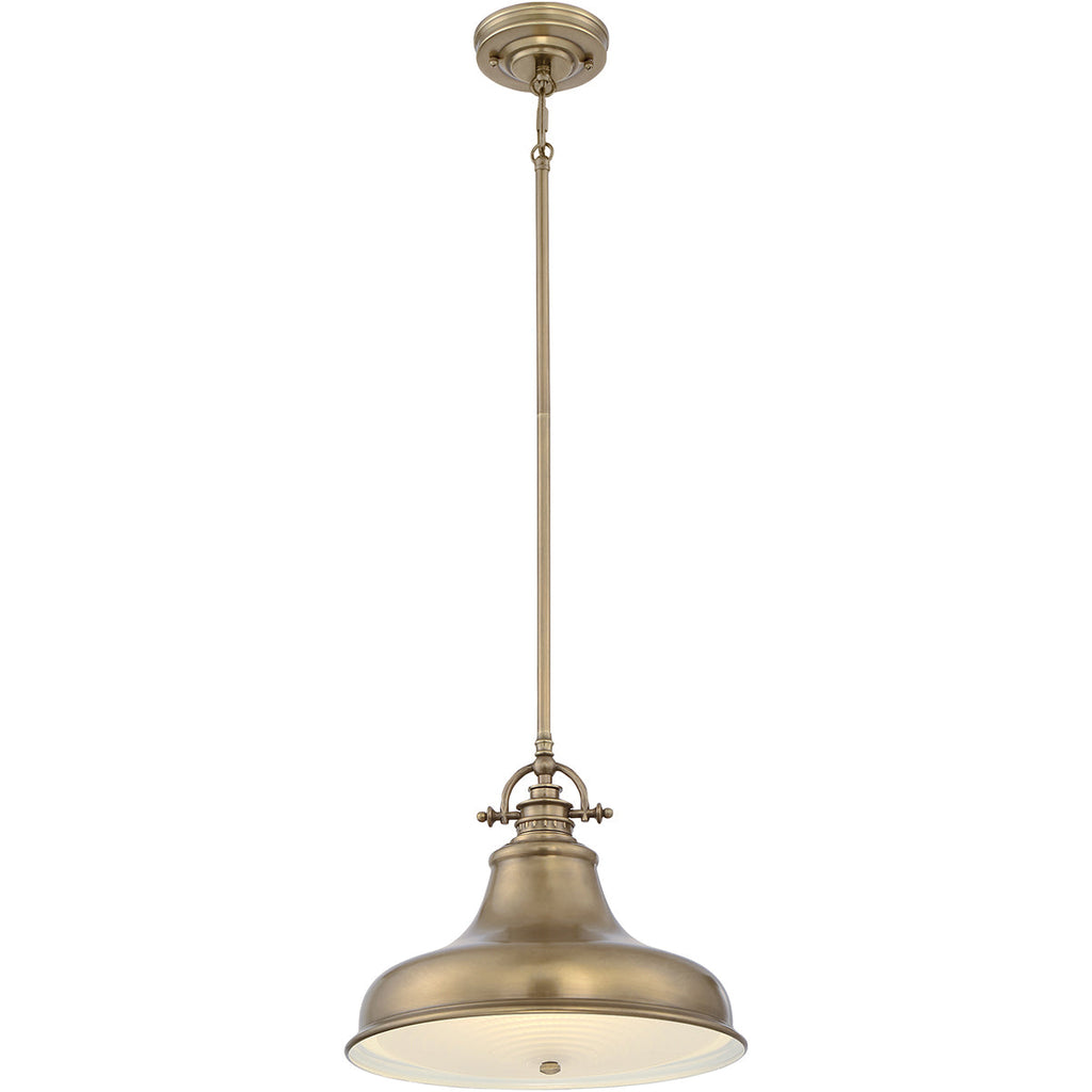 Emery 1 Light Medium Pendant - Weathered Brass - Quoizel