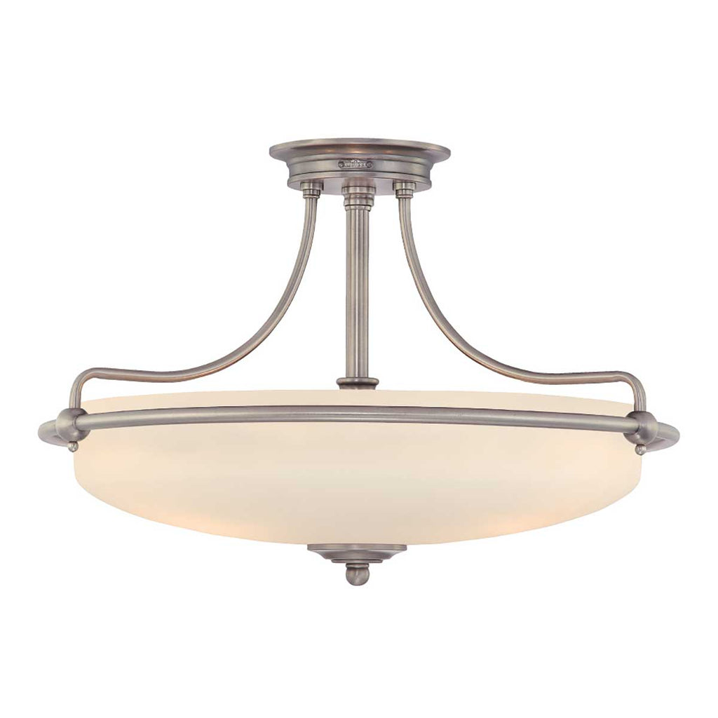 Griffin 4 Light Semi-Flush Light - Antique Nickel - Quoizel