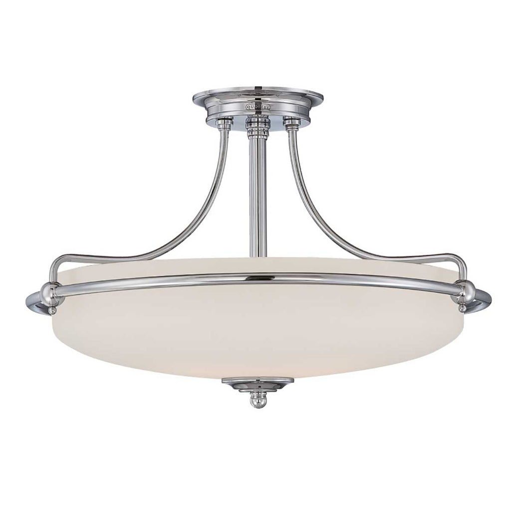 Griffin 4 Light Semi-Flush Light - Polished Chrome - Quoizel