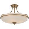 Griffin 4 Light Semi-Flush Light - Weathered Brass - Quoizel
