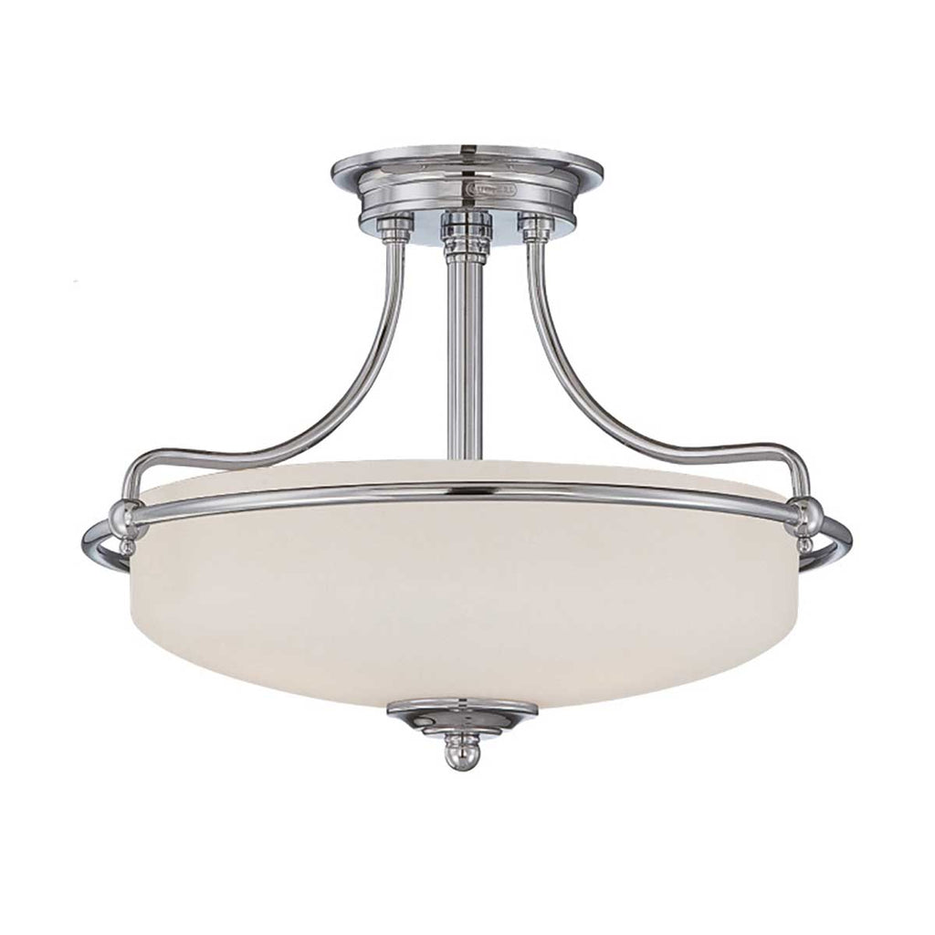 Griffin 3 Light Semi-Flush Light - Polished Chrome - Quoizel