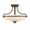 Griffin 3 Light Semi-Flush Light - Palladian Bronze - Quoizel