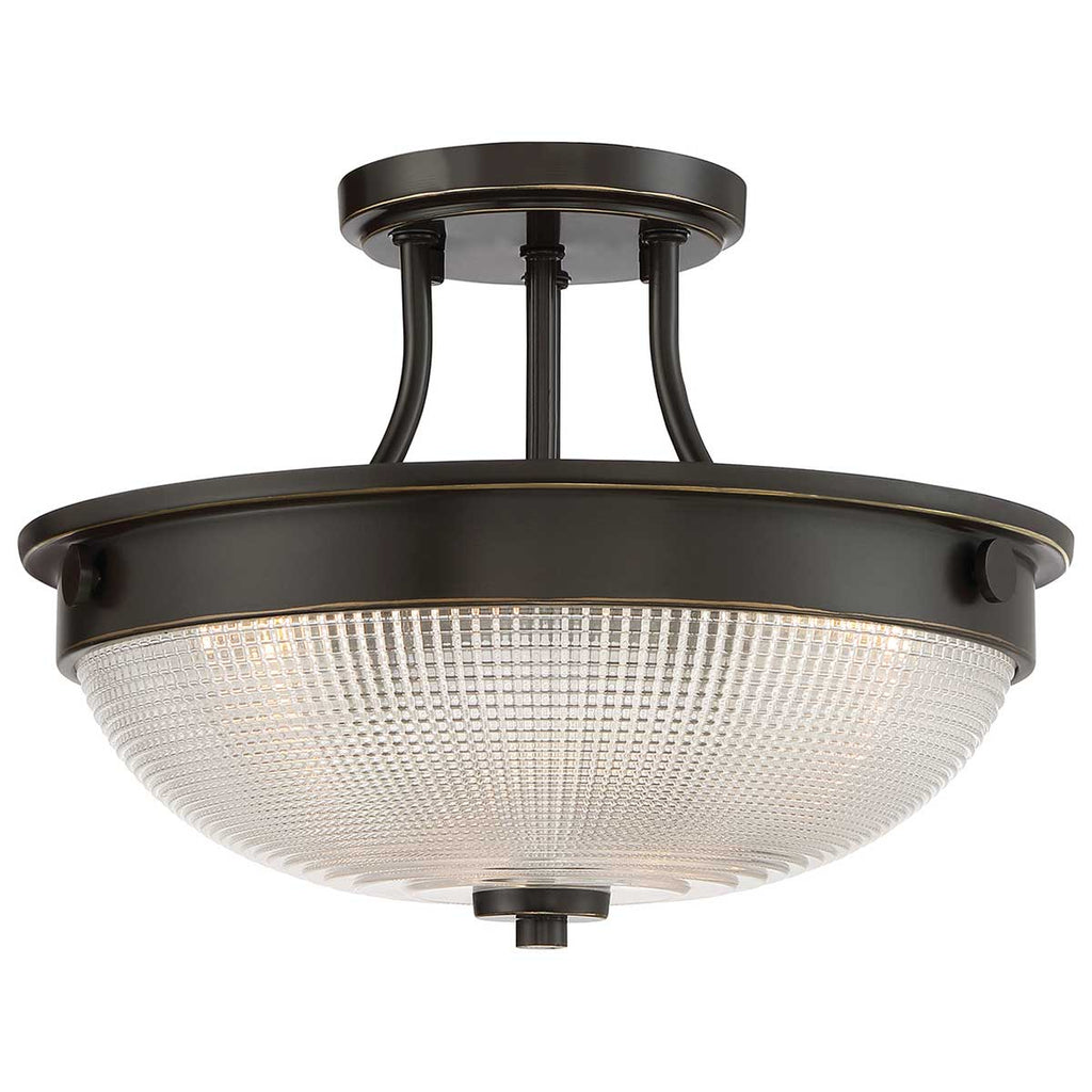 Mantle 2 Light Semi-Flush - Palladian Bronze - Quoizel