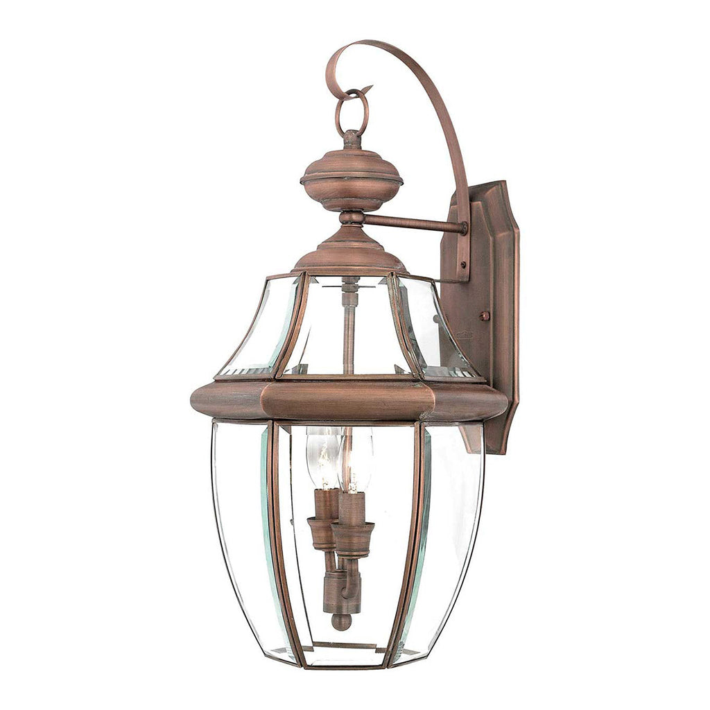 Newbury 2 Light Large Wall Lantern - Aged Copper - Quoizel