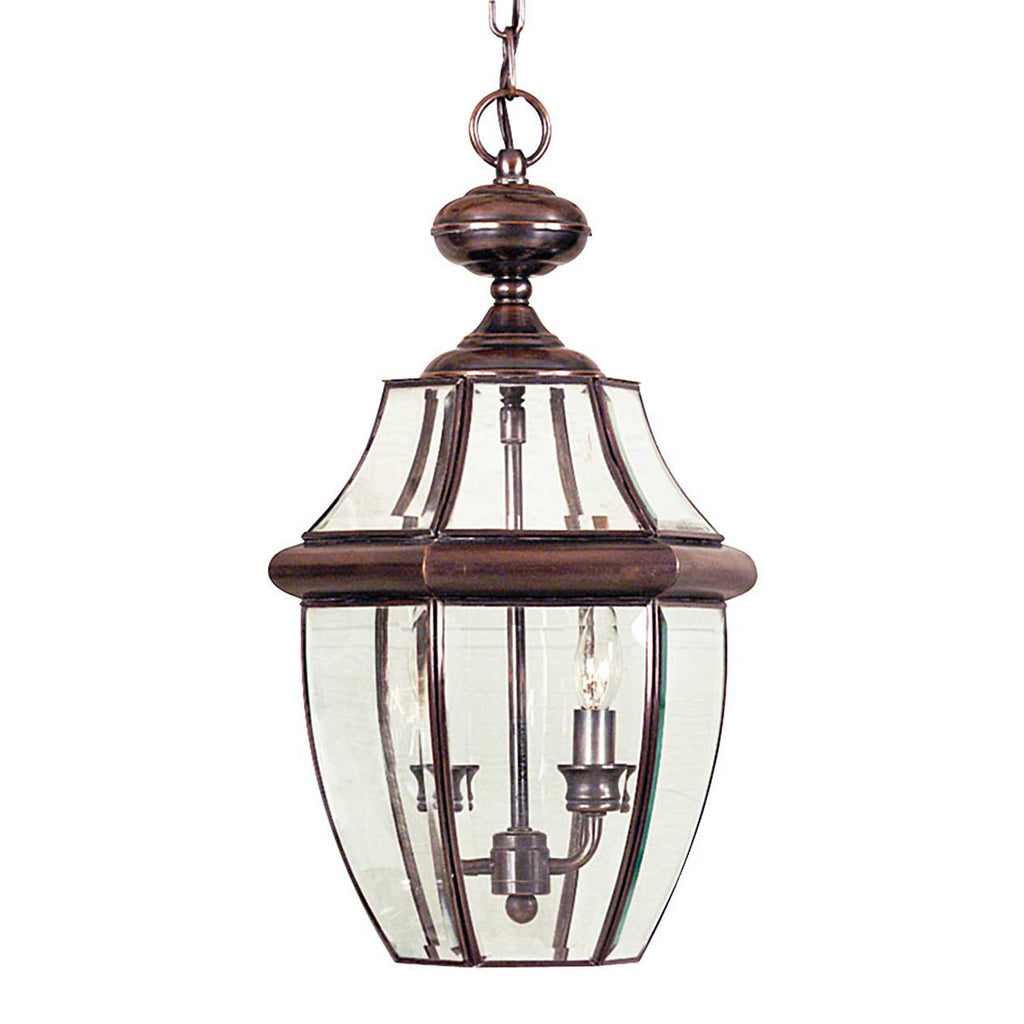 Newbury 2 Light Large Chain Lantern - Aged Copper - Quoizel