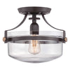 Penn Station 1 Light Semi Flush - Western Bronze - Quoizel