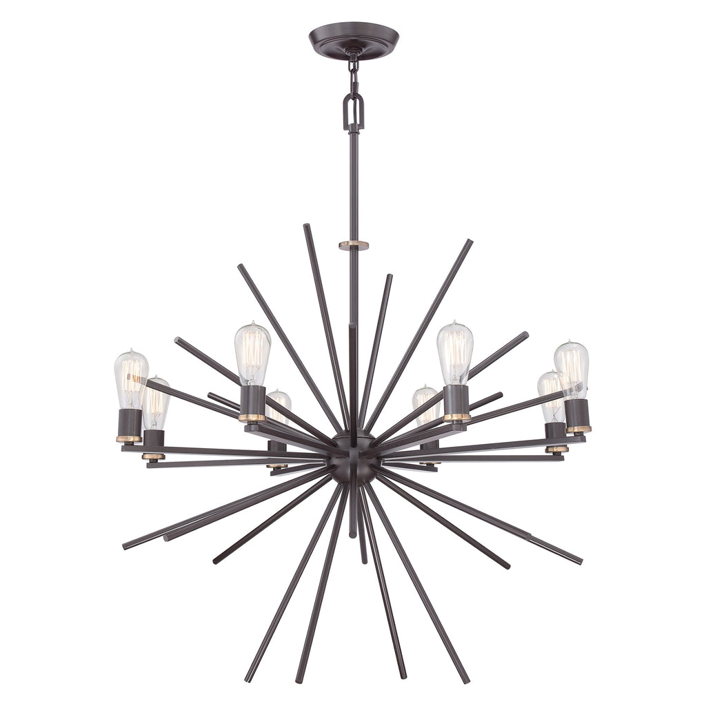 Uptown Carnegie 8 Light Chandelier - Western Bronze - Quoizel