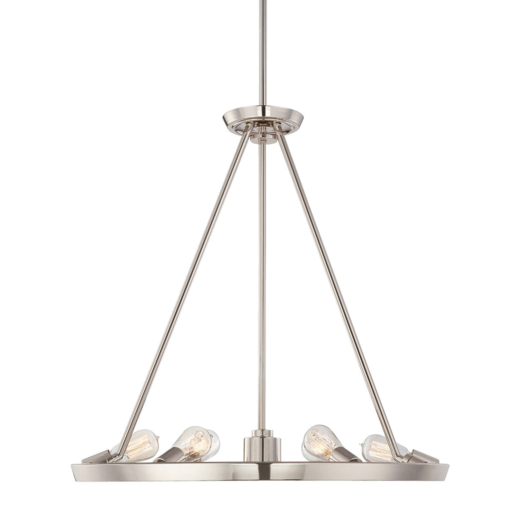 Uptown Theater Row 6 Light Chandelier - Imperial Silver - Quoizel