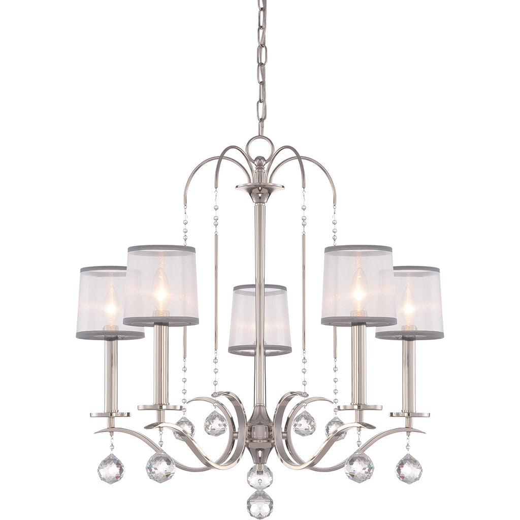 Whitney 5 Light Chandelier - Quoizel