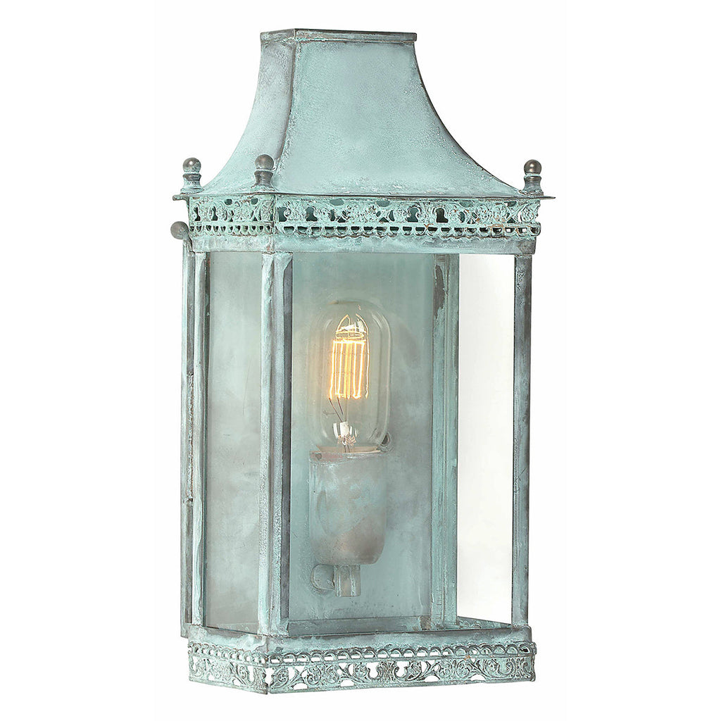Regents Park 1 Light Wall Lantern - Verdigris - Elstead Lighting