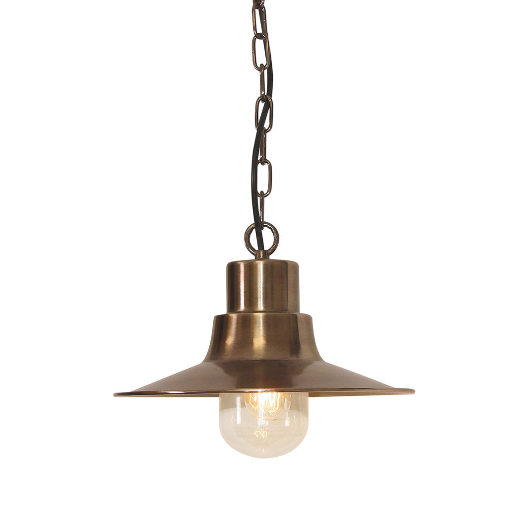 Sheldon 1 Light Chain Lantern - Aged Brass - Elstead Lighting