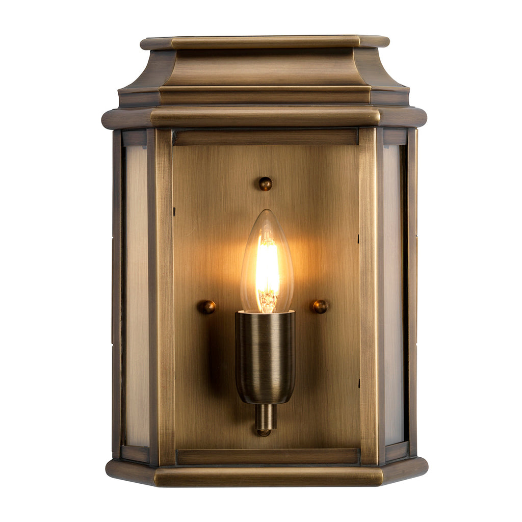 St Martins 1 Light Wall Lantern - Brass - Elstead Lighting