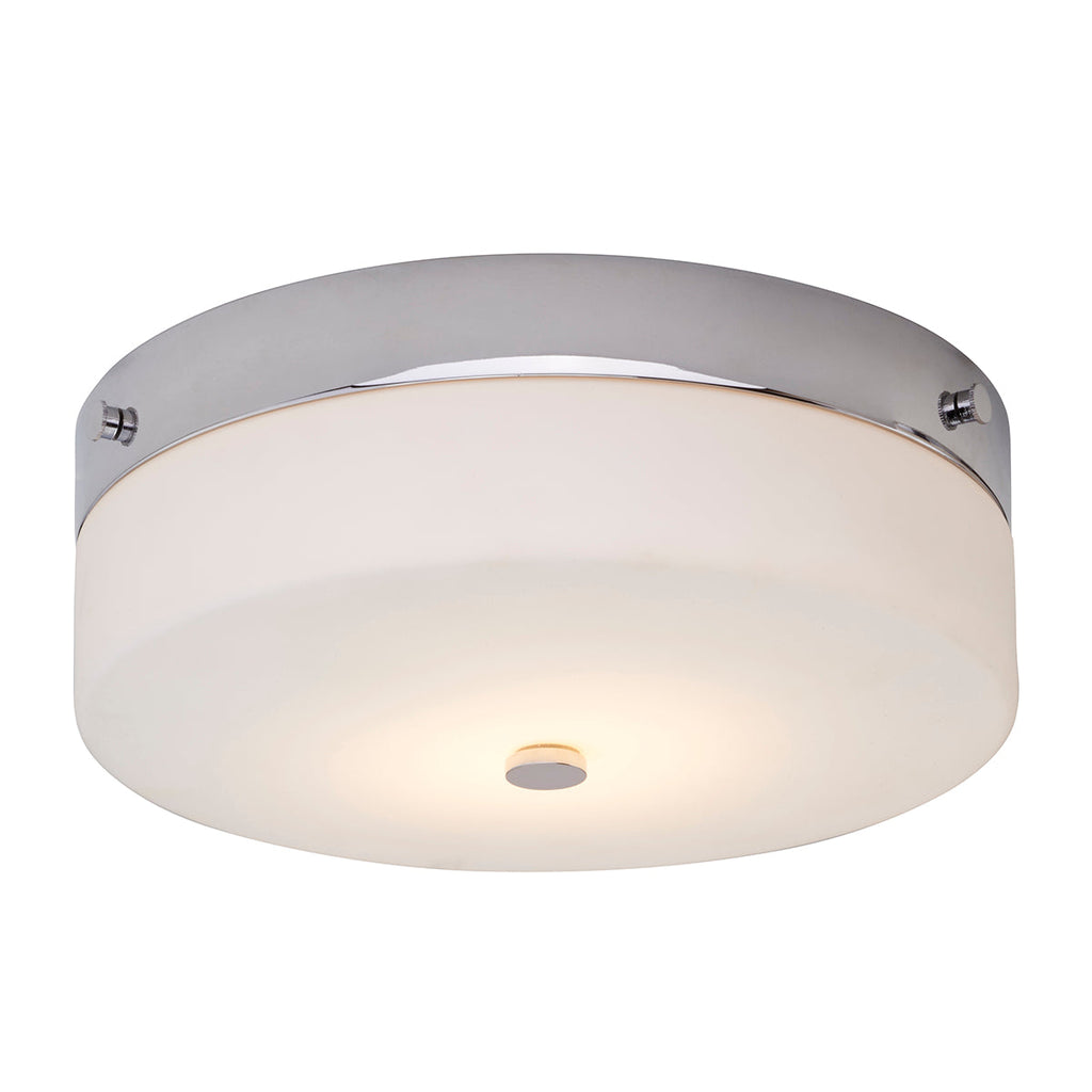 Tamar 1 Light Large Flush Light - Polished Chrome - Elstead Lighting 