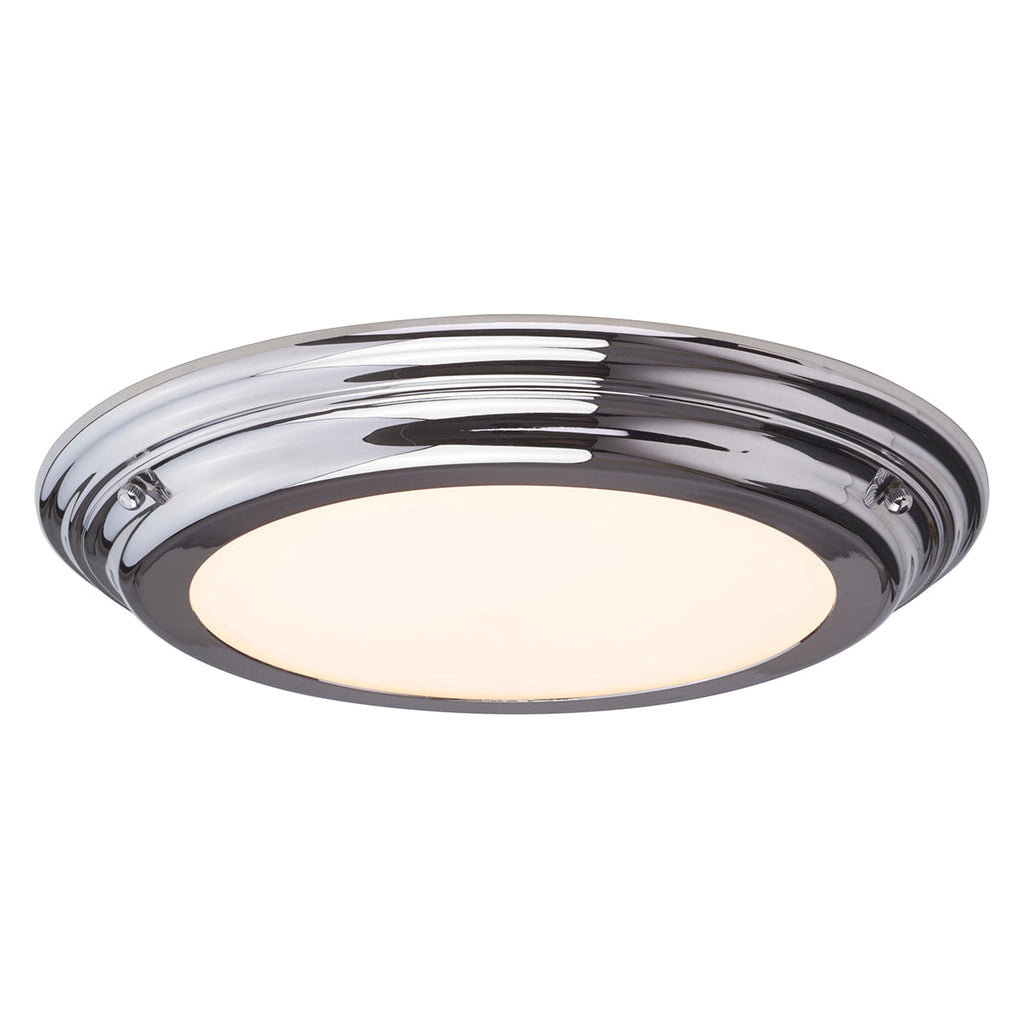 Welland 1 Light Flush Light - Polished Chrome - Elstead Lighting 