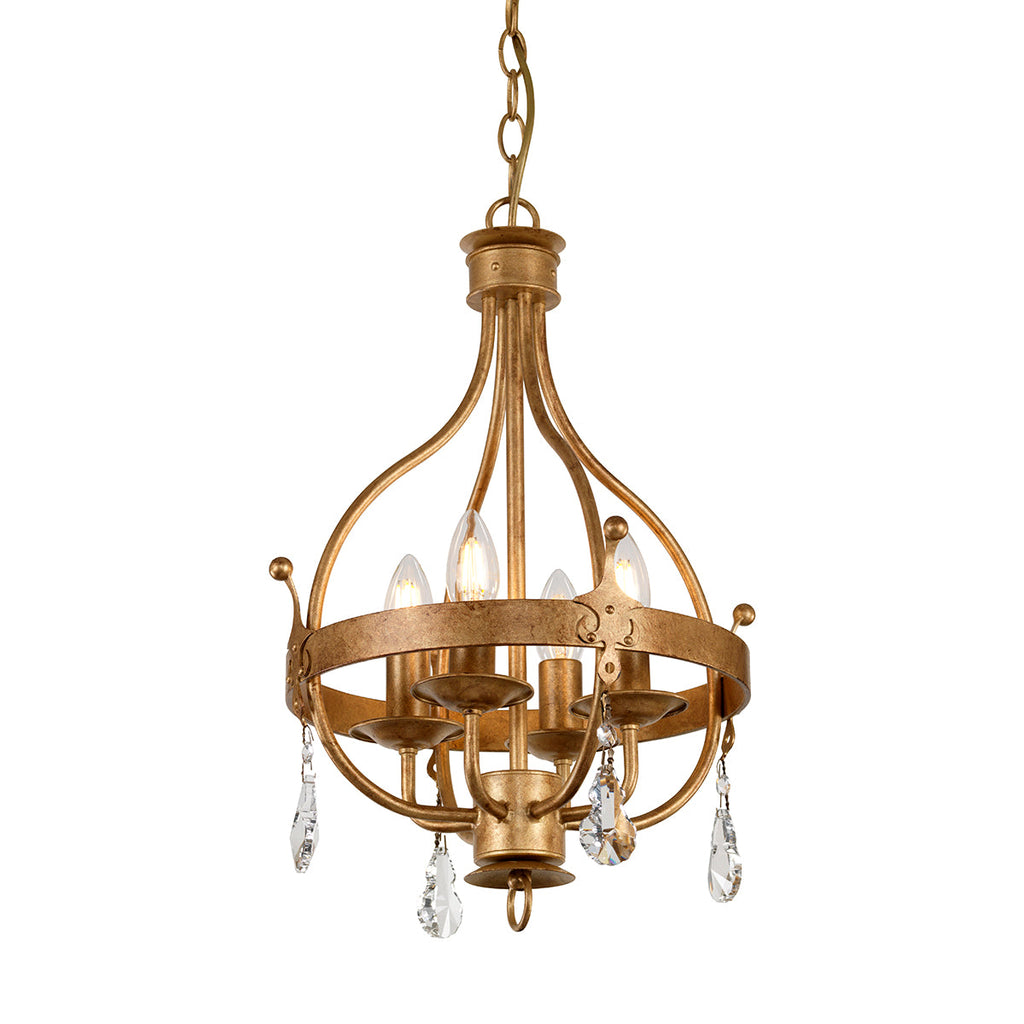 Windsor 4 Light Pendant - Gold Patina - Elstead Lighting 