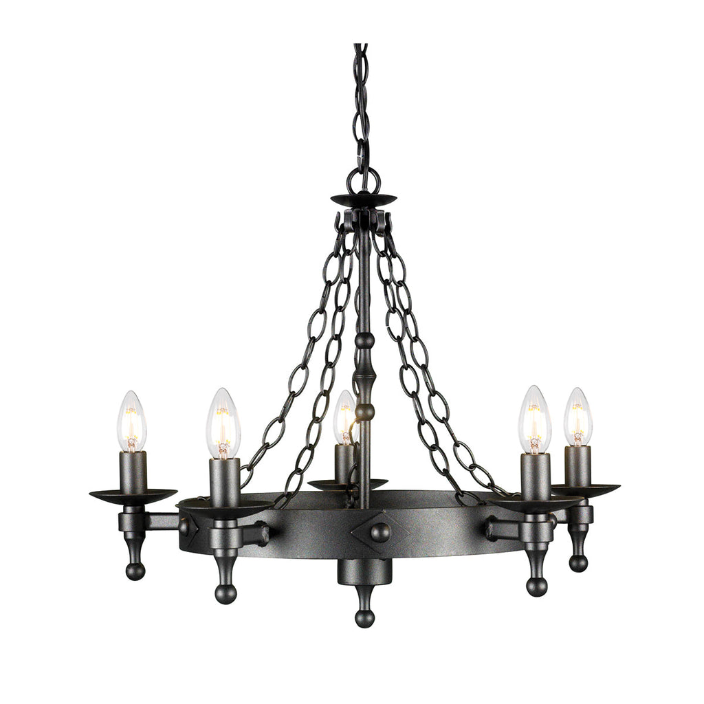 Warwick 5 Light Chandelier  - Elstead Lighting