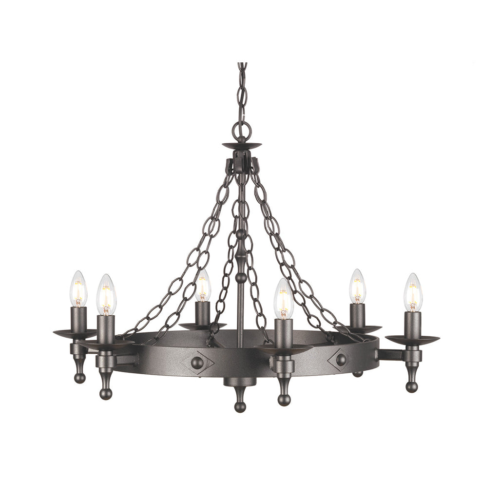 Warwick 6 Light Chandelier  - Elstead Lighting