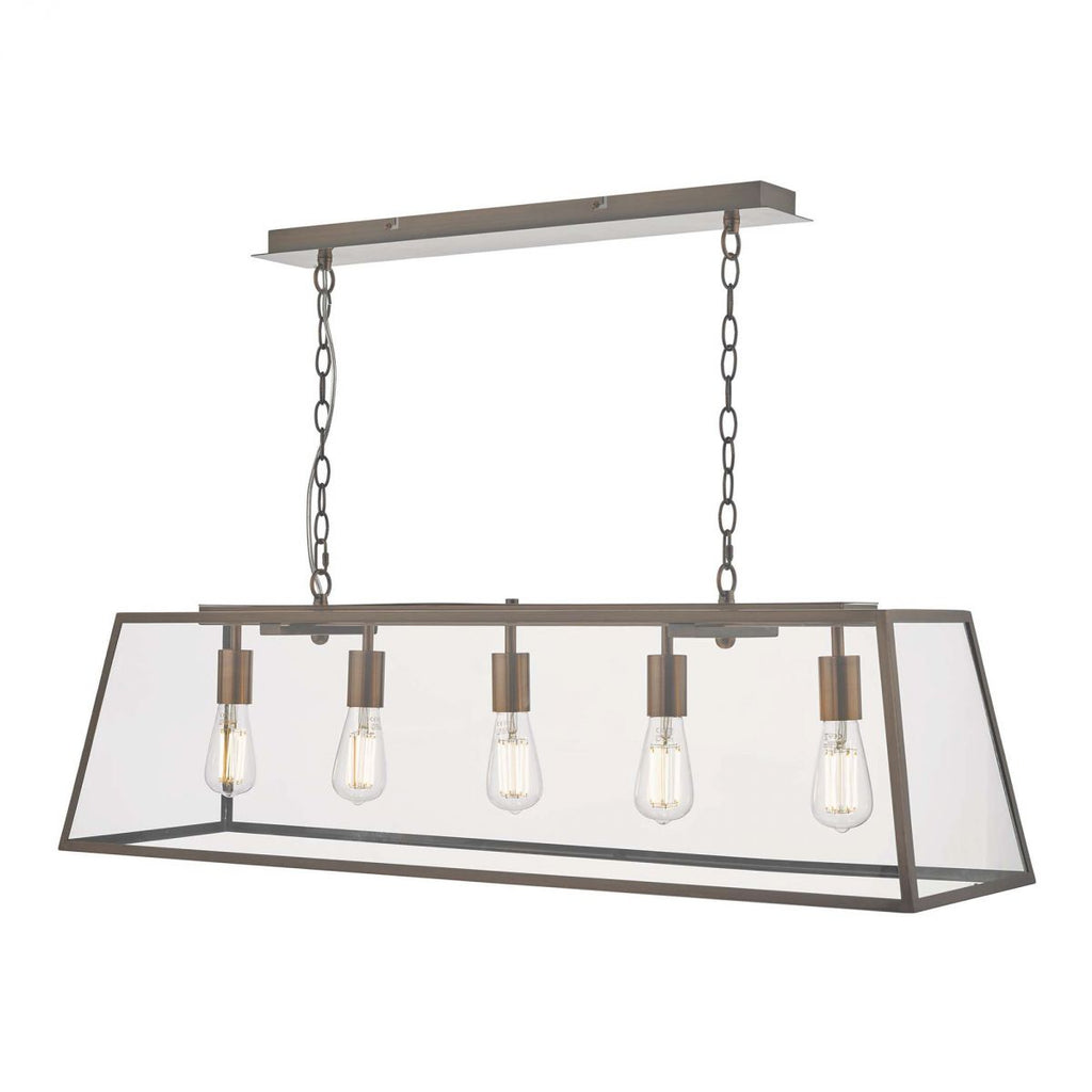 dar-lighting-academy-5-light-bar-pendant-antique-copper