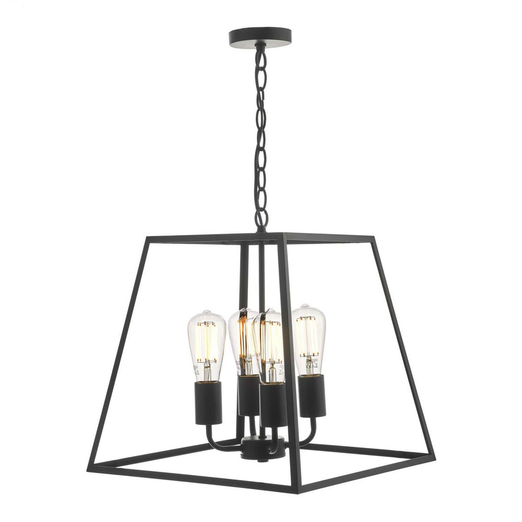 dar-lighting-academy-4-light-lantern-black